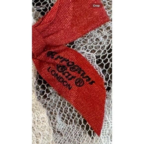 ARROGANT CAT Lace Charm Gold Embellished Jingling Leafs Rave Club Vest Size XS/S - Picture 12 of 12